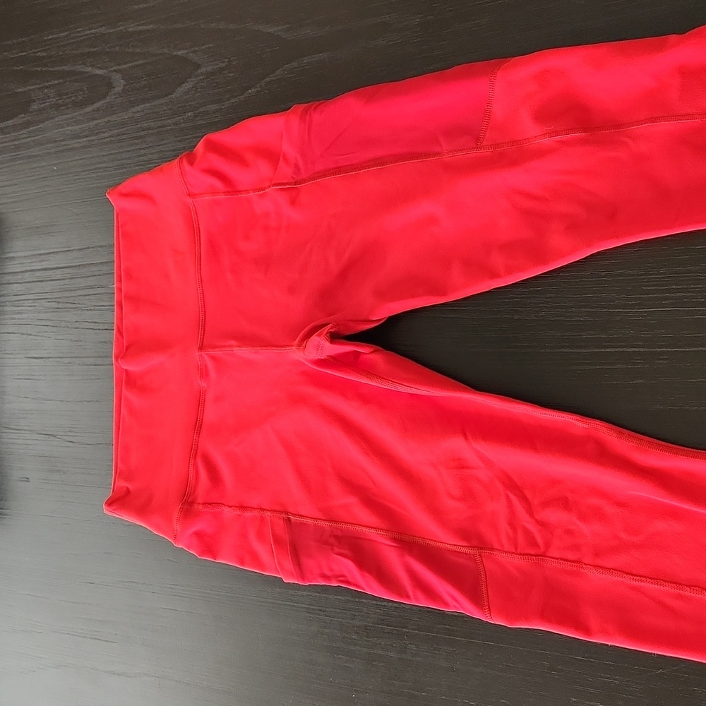 Fabletics High-Waisted Powerhold Full Length Legging Red